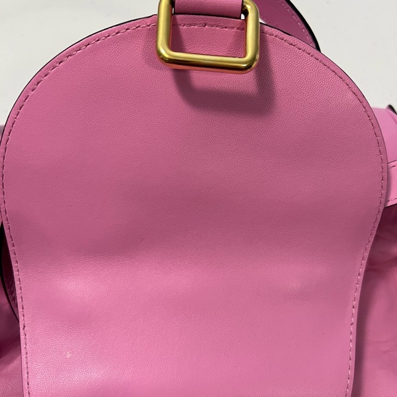 MOSCHINO Couture Pink Rare Find Badges Leather Backpack - Picture 13 of 17